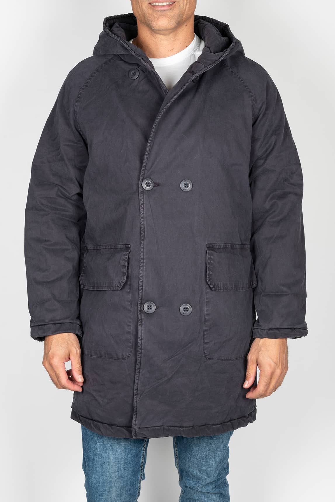 Rivera-Spain Keeling Parka mit langer anthrazitfarbener Kapuze