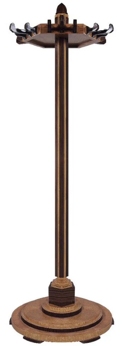 Luxury Art Deco coat rack brown / dark brown Ø 56 x H. 190 cm - solid wood clothes rack - Art Deco furniture