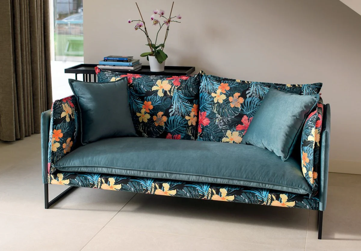 Luxury living room sofa with floral design 180 cm