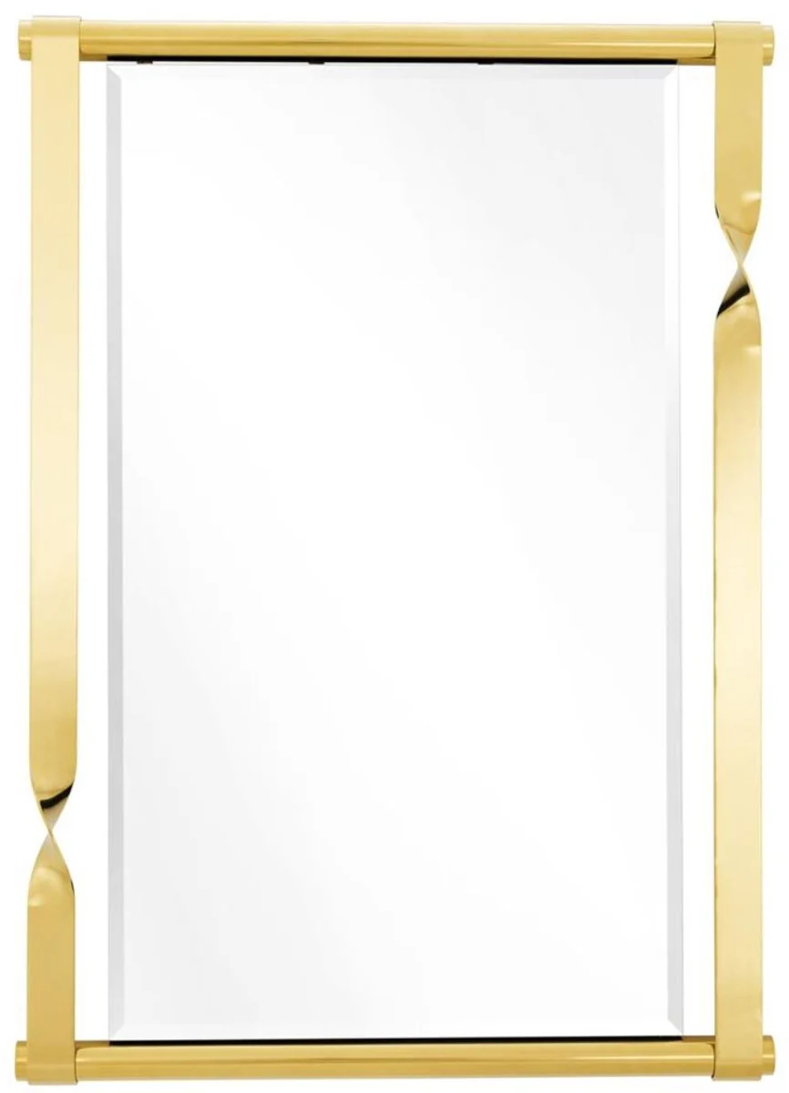 Designer stainless steel mirror / wall mirror gold 95 x 9 x H. 134 cm - designer furniture