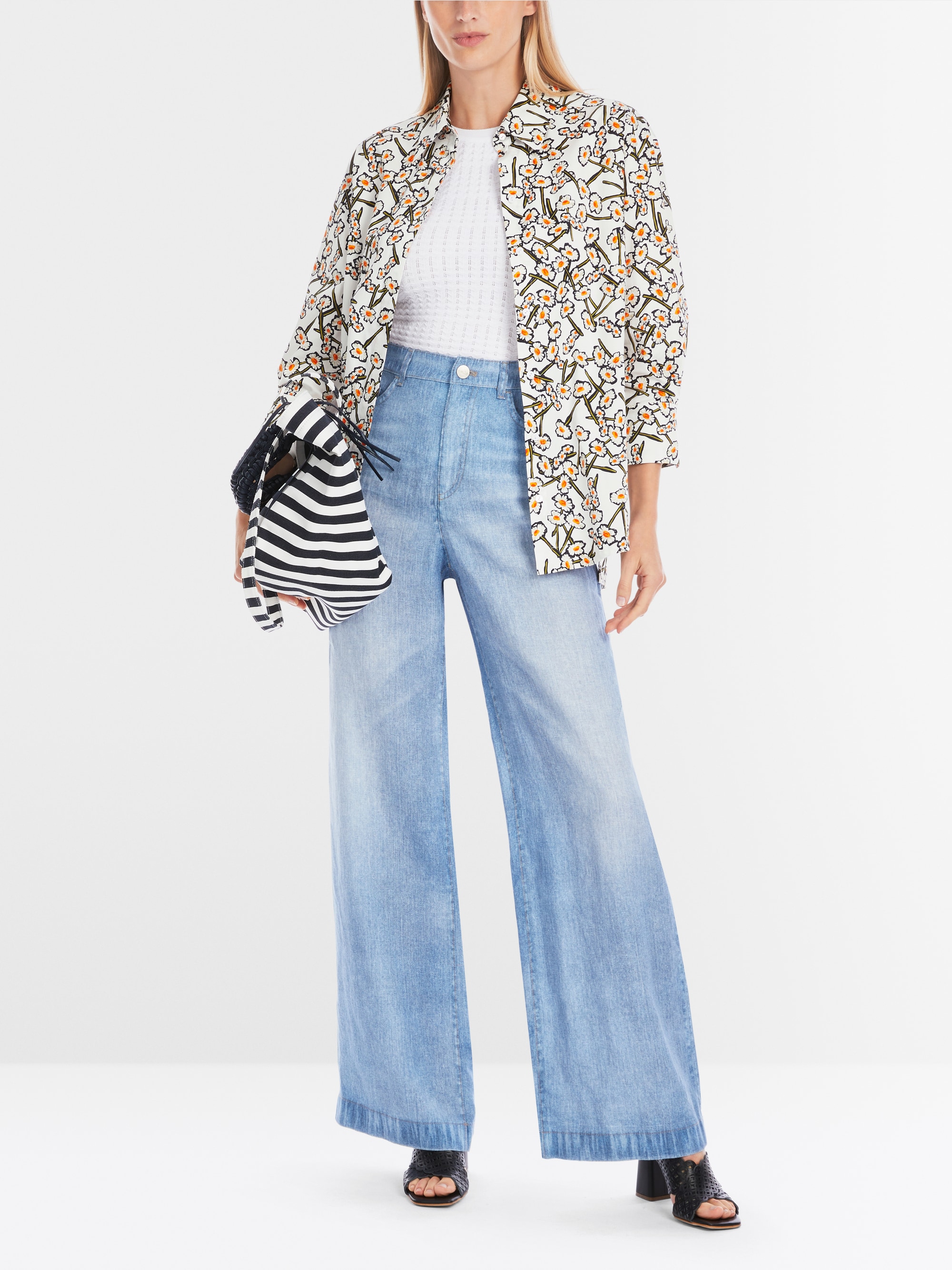 Marc-Cain Hemdbluse mit Gänseblümchen-Print