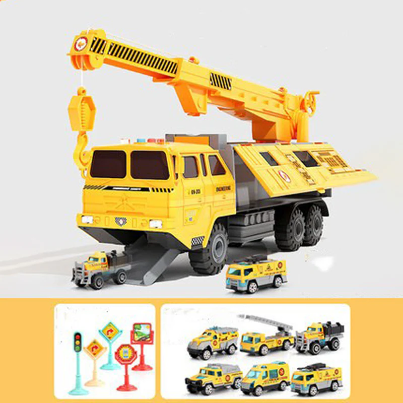 Großes Auto, Spielzeug, Junge, Kinder, Intelligenz, Bildung, Feuertechnik, Fahrzeug, Anzug, Multifunktionsbehälter, Rakete, Wasserstrahl