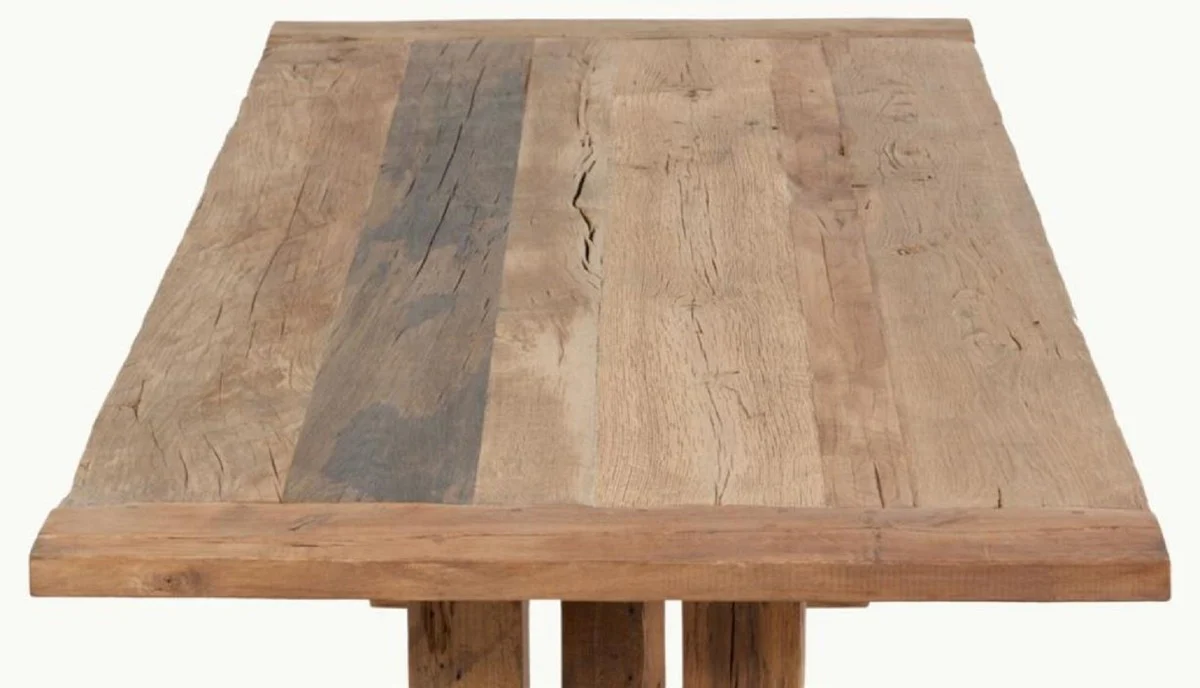 Country Style Dining Table Natural Colors - Various Sizes - Rectangular Rustic Solid Wood Kitchen Table - Rustic Solid Wood Dining Room Furniture - Country Style Dining Room Furniture