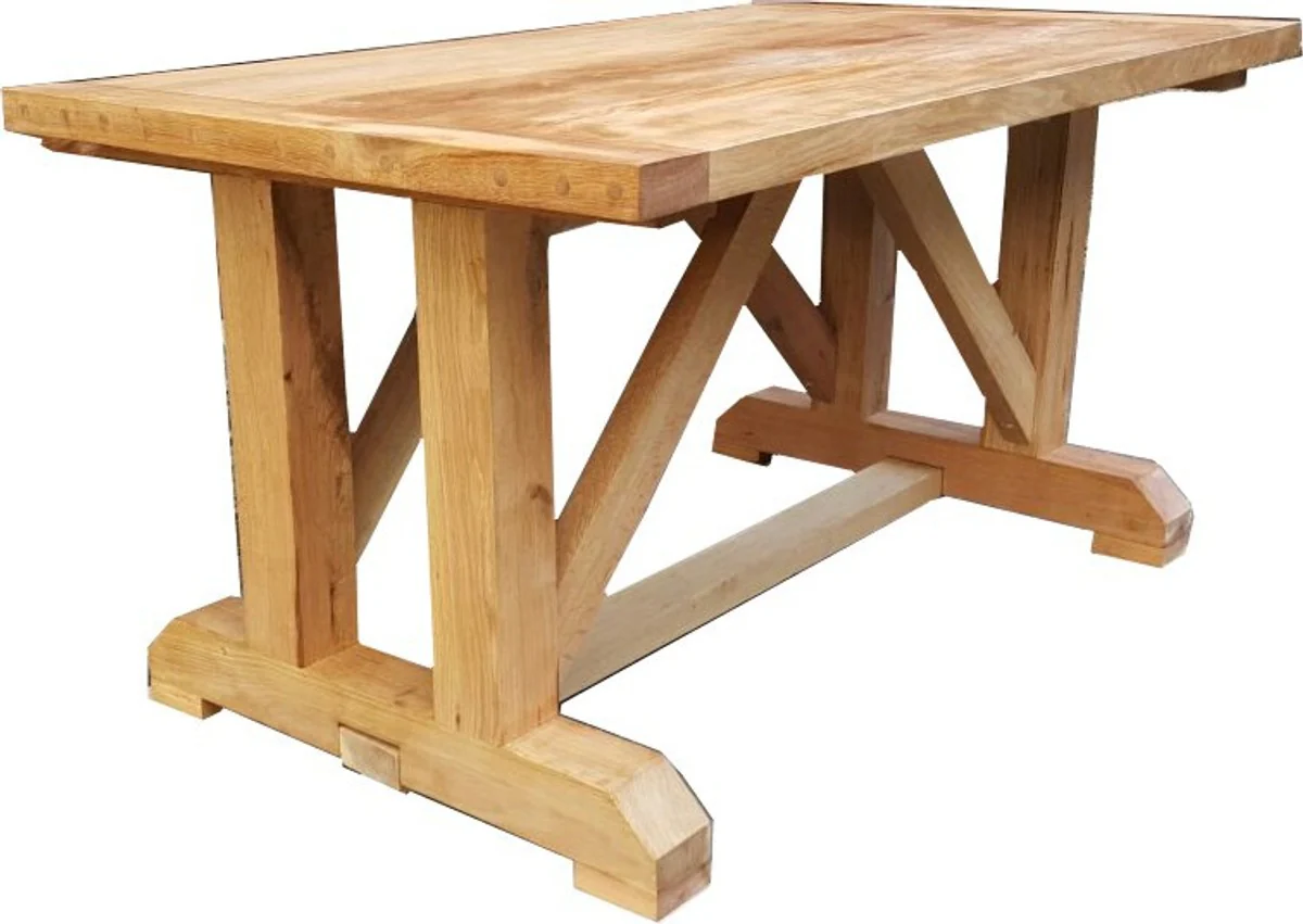 Luxury solid wood dining table solid oak 150 cm - heavy version