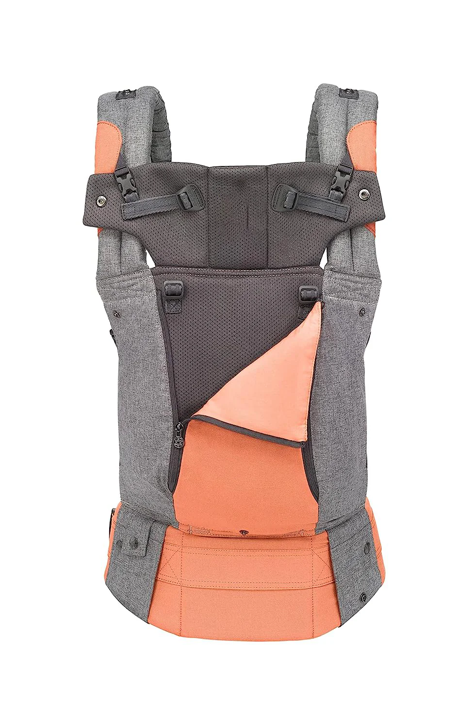 Complete All Seasons Ergonomische 6-in-1-Babytrage für Neugeborene bis Kleinkinder – mit Lordosenstütze – für Kinder von 3–20 kg – 360-Grad-Babytragemöglichkeit – nach innen und außen gerichtet – Stein