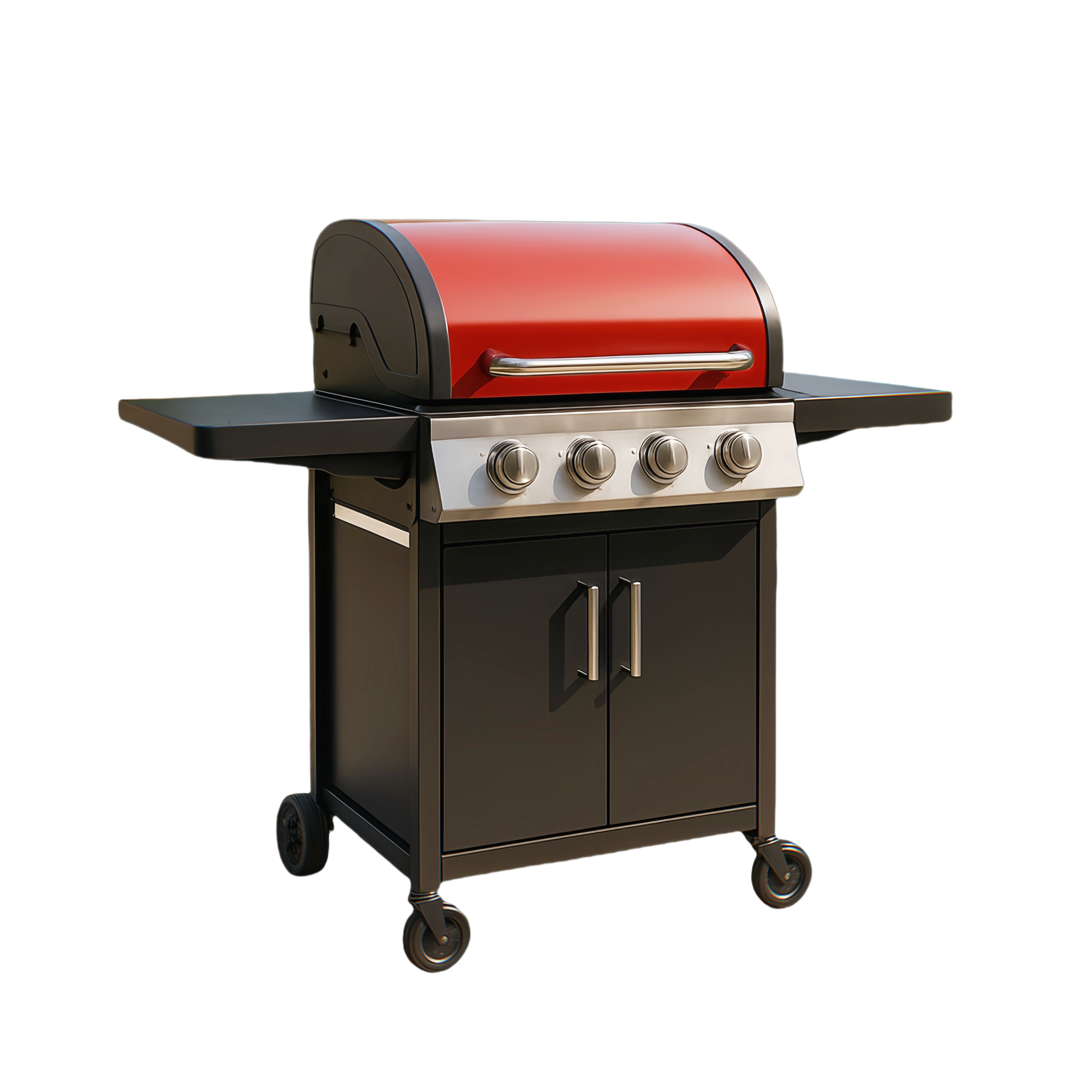 Rechteckiger Gasgrill für den Außenbereich, schwarz/rot, 115 x 53 x 130 cm, DvpnYaZ362Zq