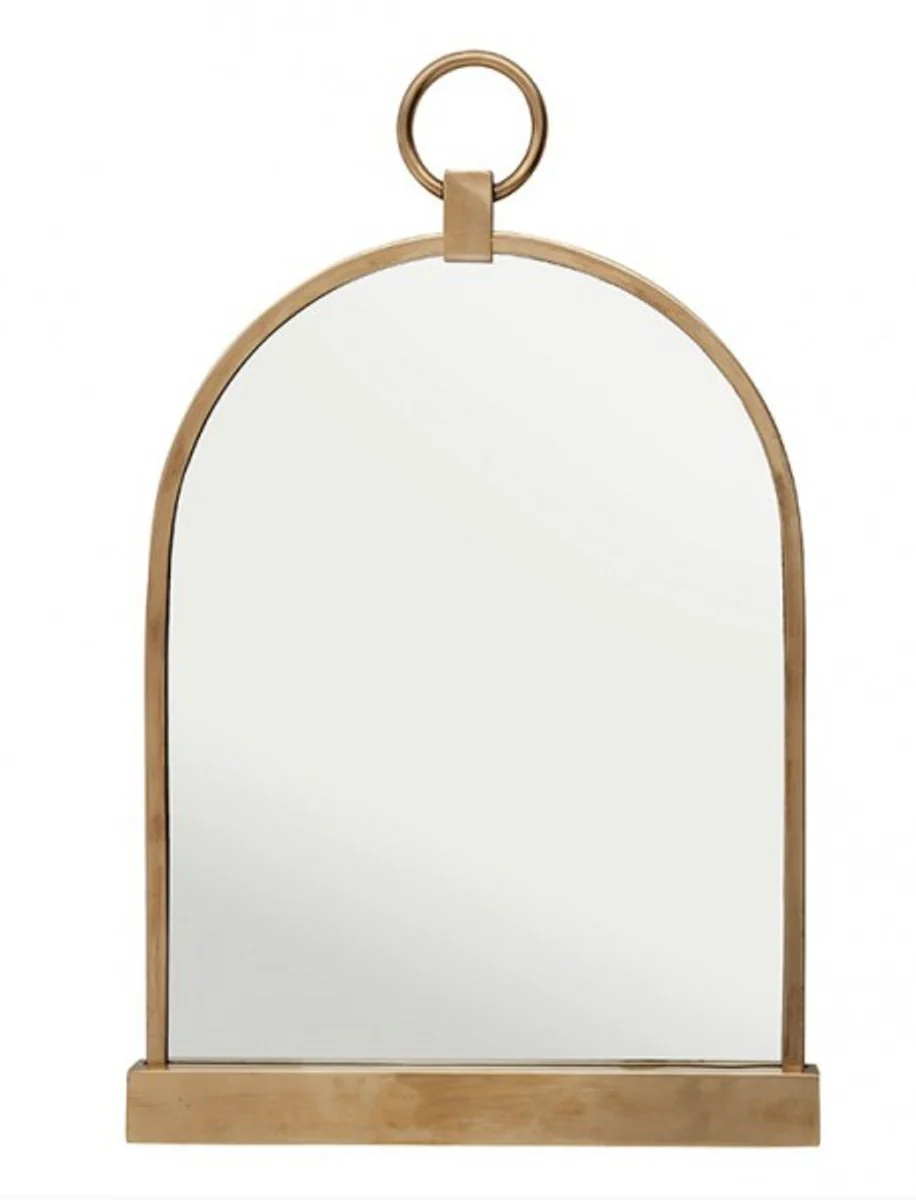 Luxury table mirror make-up mirror - dressing table mirror antique brass colors 57 x 36 cm