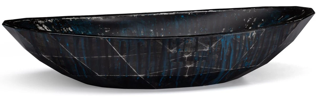 Luxury sink bowl black / white / blue 60.9 x 29.7 x H. 11.9 cm - Handmade concrete sink - Bathroom accessories - Luxury bathroom accessories