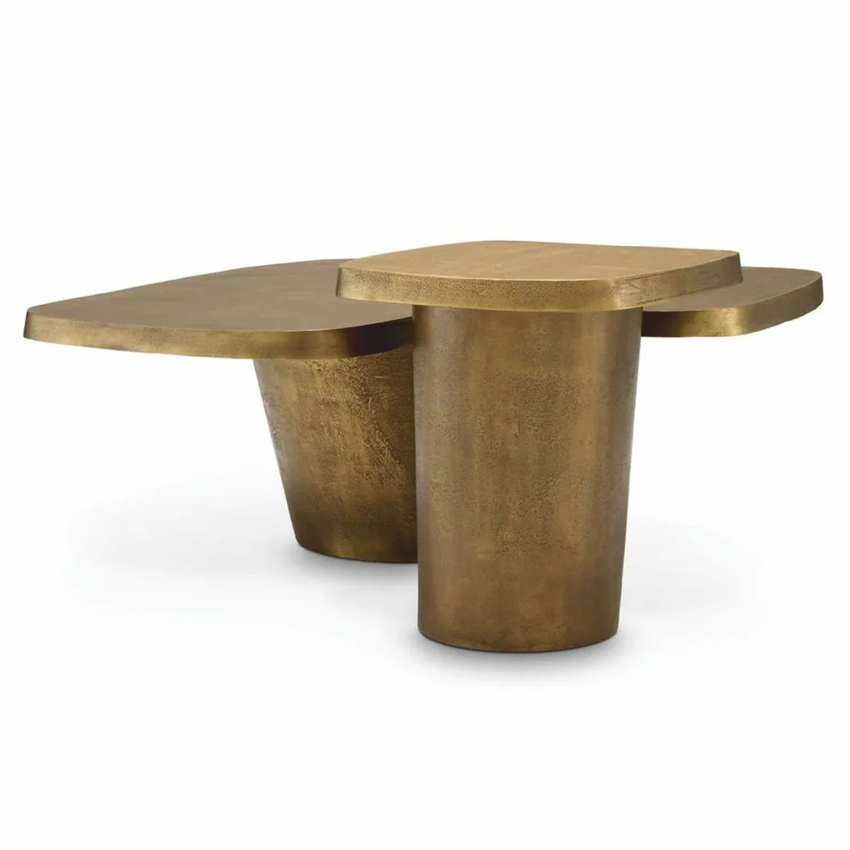 Luxury Aluminum Coffee Table Set Vintage Brass - Hotel & Living Room Furniture