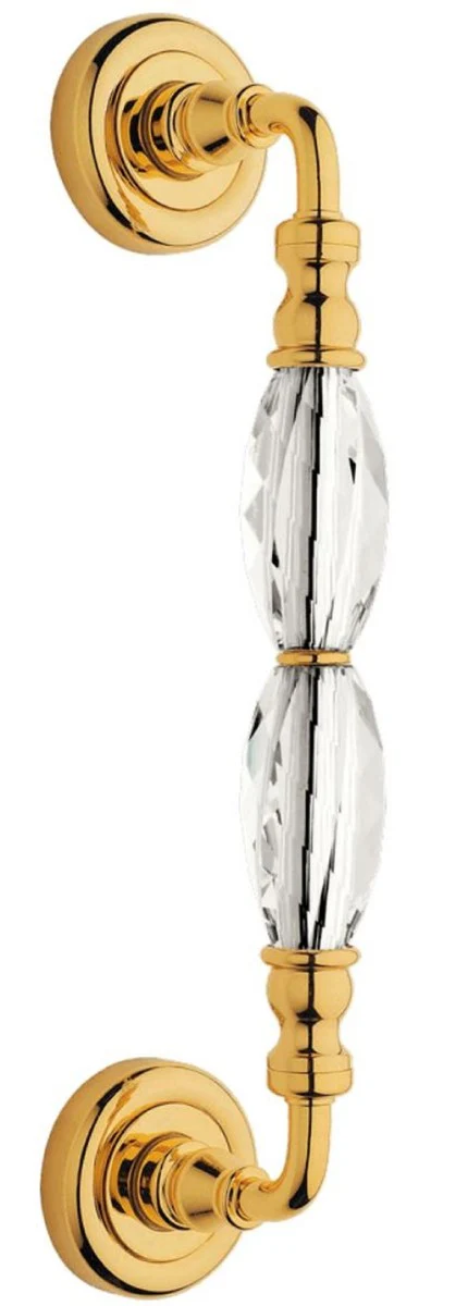 Luxury brass door handle set with Swarovski crystal glass gold 5 x 25 cm - luxury collection