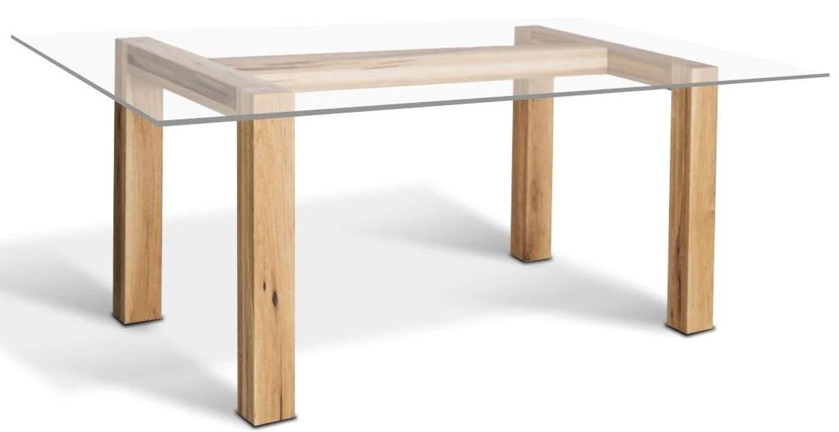 Luxury dining table 180 x 90 x H. 77 cm - Various colors - Modern kitchen table with glass top - Dining room furniture