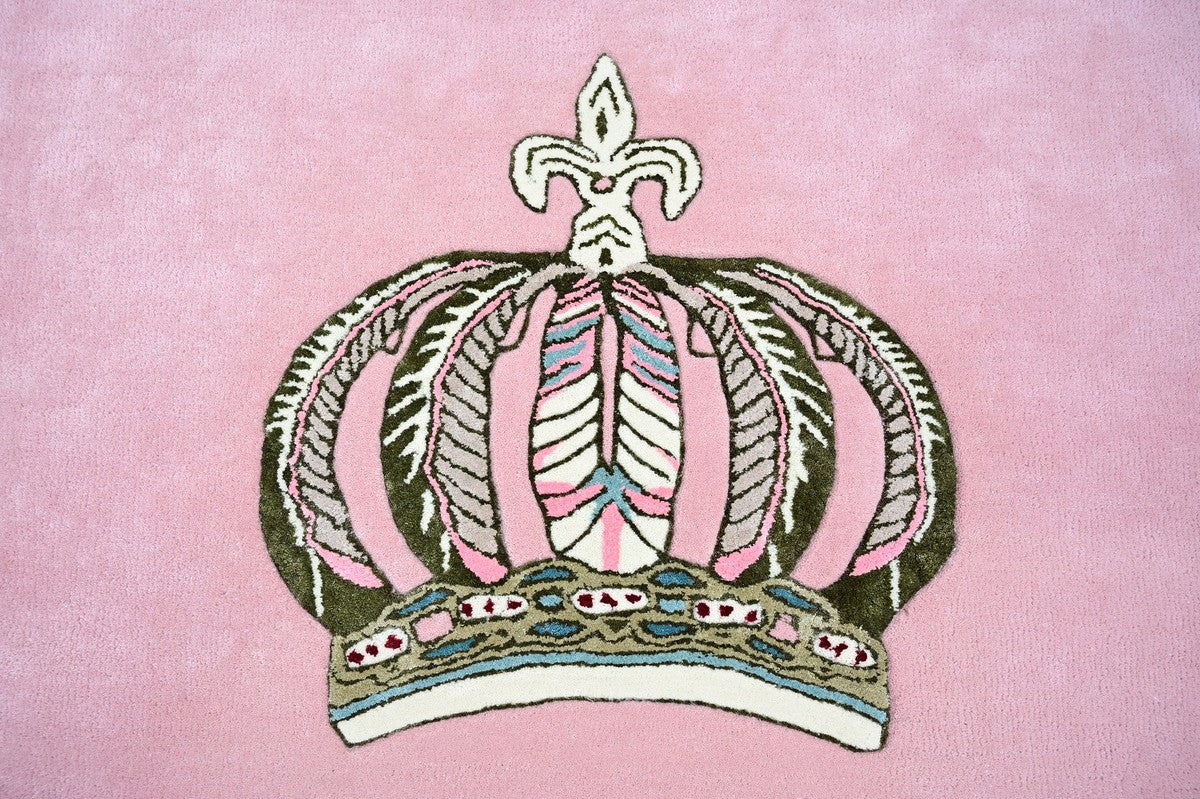 Pompöös by Luxury Baroque Carpet Crown by Harald Glööckler Pink 200 x 300 cm
