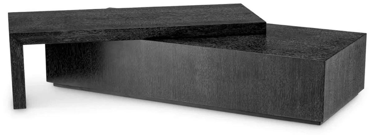 Luxury coffee table black gray - solid wood living room table with rotating table top - living room furniture - hotel furniture - luxury furniture - luxury furnishings