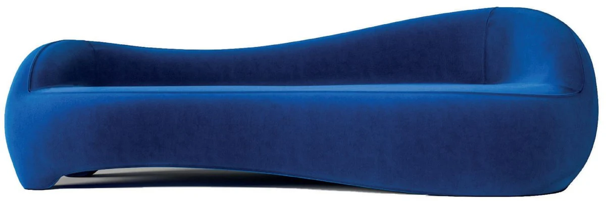 Luxury velvet sofa blue 280 x 105 x H. 68 cm - living room sofa - hotel sofa - living room furniture - hotel furniture - luxury furniture