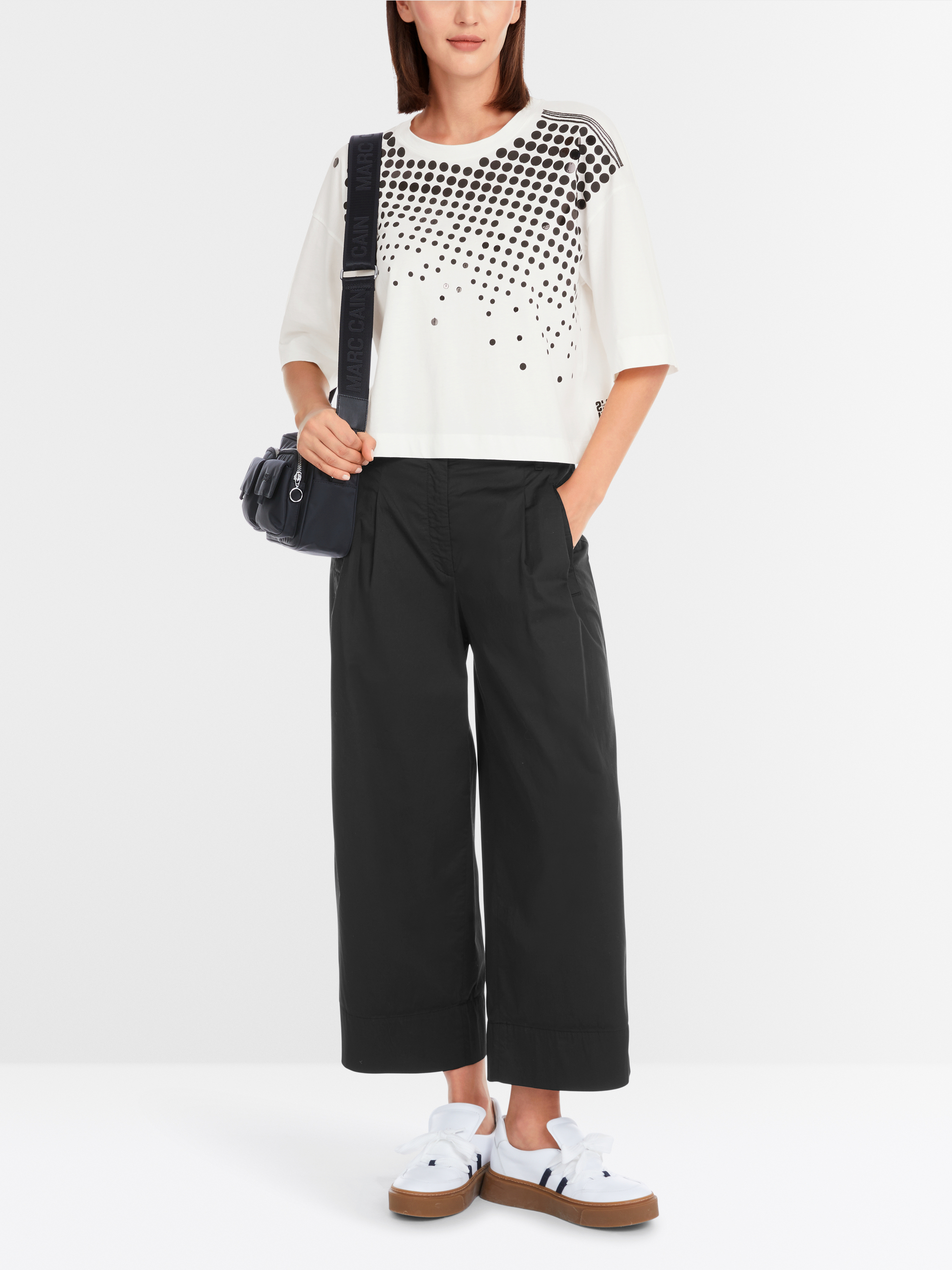 Marc-Cain Kurzes T-Shirt mit Grafikdruck