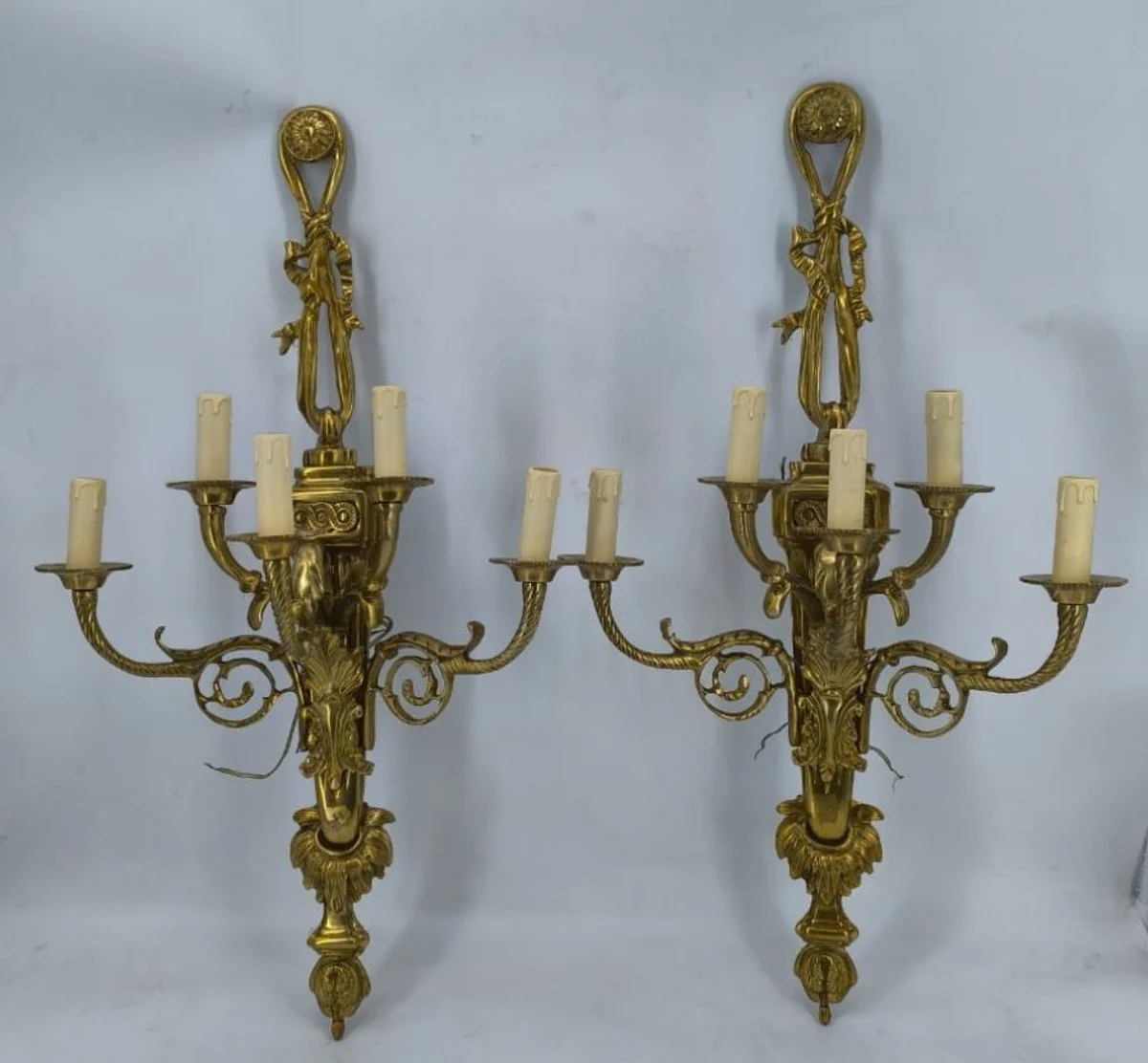 Barock Wandleuchten Set Gold H. 86 cm - Barock Wanddeko