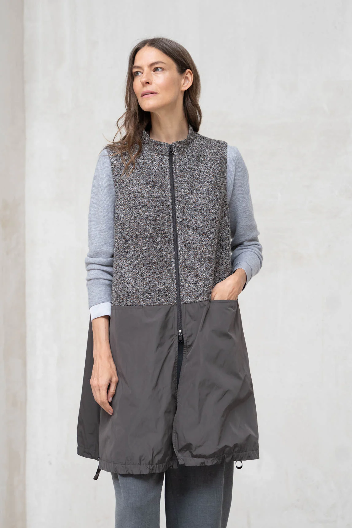 Rivera-Spanien Graue kombinierte Mantova-Weste