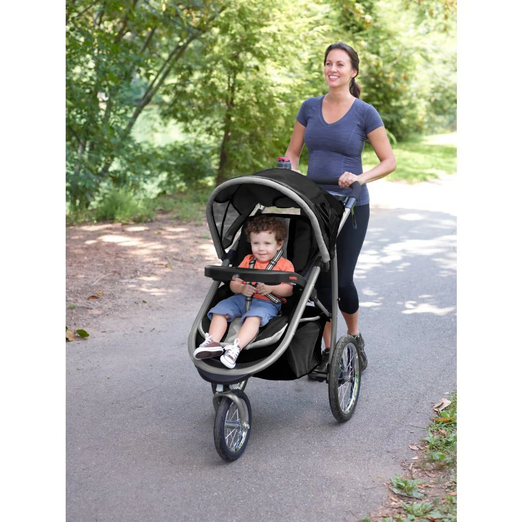 FastAction Fold Jogger Reisesystem | Beinhaltet den FastAction Fold Jogging-Kinderwagen und den SnugRide 35-Kindersitz, Gotham