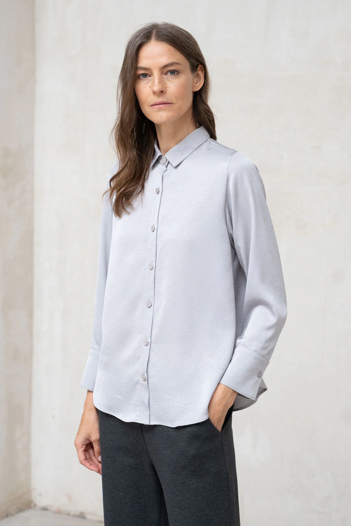 Rivera-Spanien Camisa Ascoli Gris Pearl