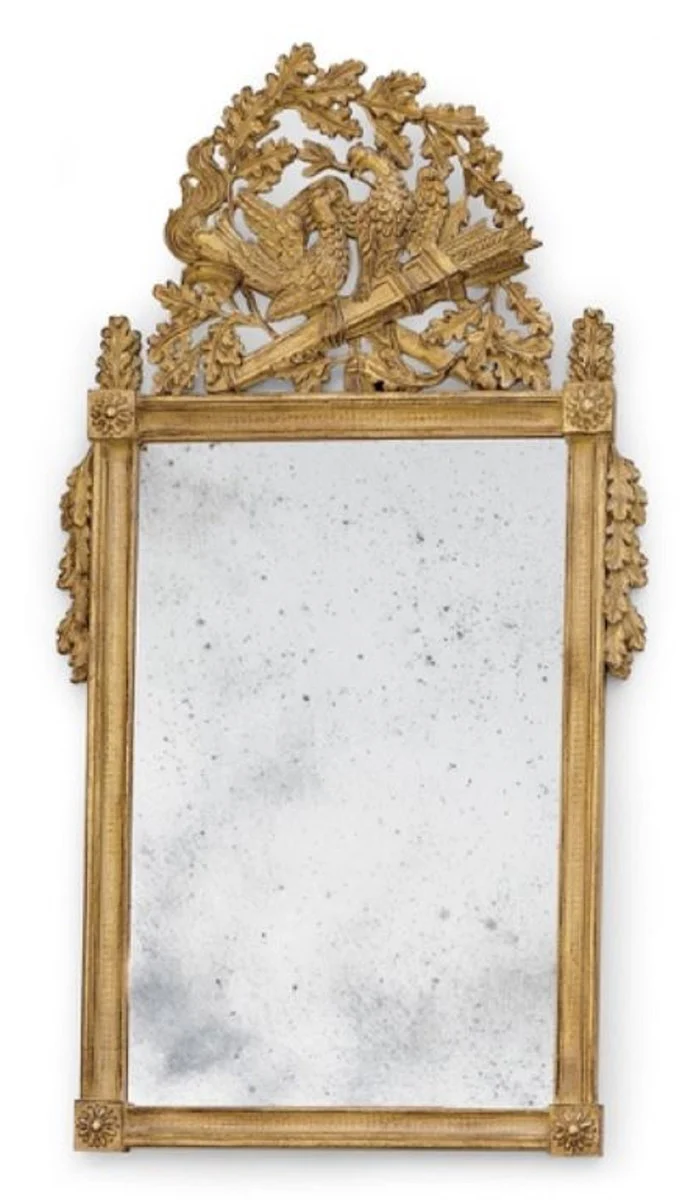Luxury Baroque Mirror Antique Gold - Magnificent solid wood Baroque style wall mirror with antique mirror glass - Luxury furniture in Baroque style - Handmade Baroque furniture - Made in Italy
