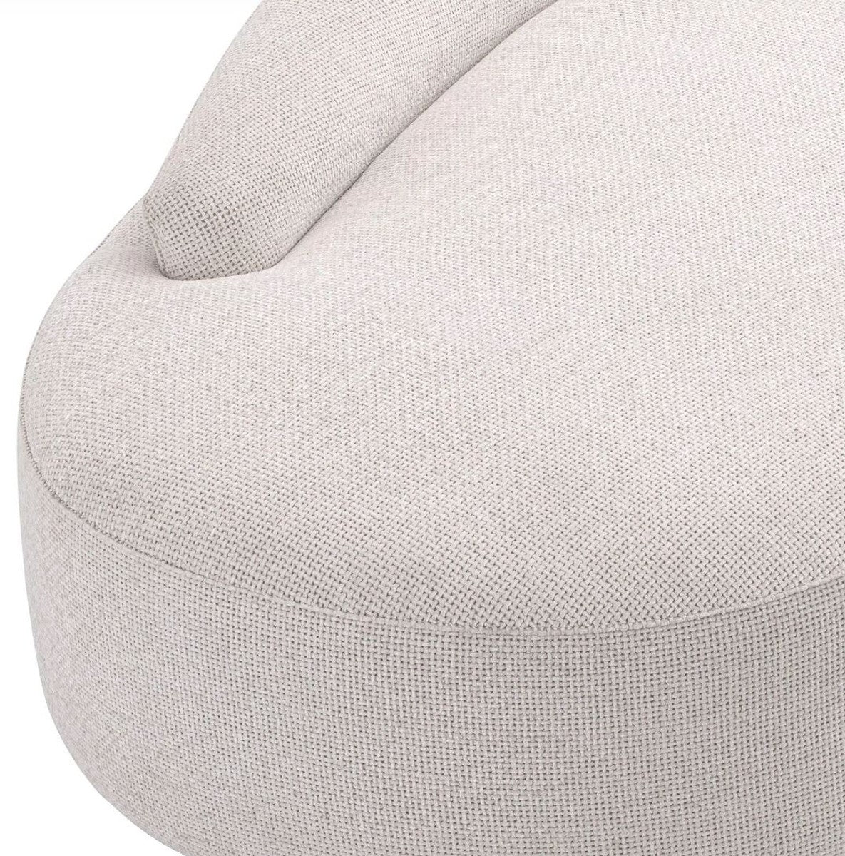 Luxury sofa white / black 230 x 113 x H. 70 cm - Curved living room sofa - Living room furniture - Living room furnishings - Luxury furniture - Luxury furnishings - Furniture luxury