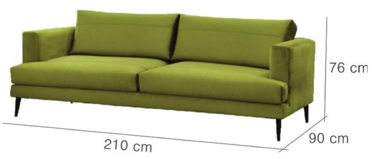 Luxury velvet sofa 210 x 90 x H. 76 cm - Various colors - Modern living room sofa - Modern living room furniture