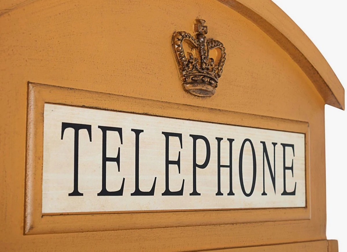 Country house style bookcase telephone booth antique beige 55 x 51.5 x H. 180 cm - telephone booth shelf cabinet in English style - living room furniture in country house style - country house style furniture