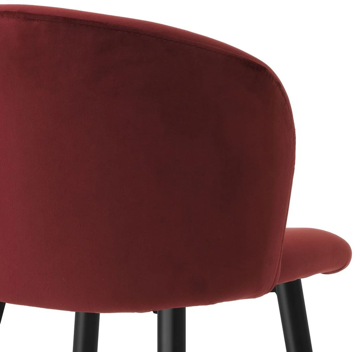 Luxury bar chair Bordeaux red / black / gold 50.5 x 54 x H. 102 cm - Luxury bar stool with backrest and elegant velvet fabric - Luxury bar furniture