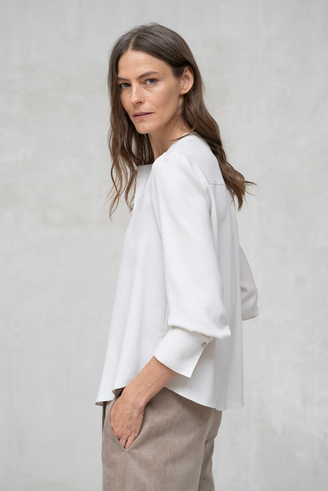 Beige Bluse von Rivera-Spanien Fermo