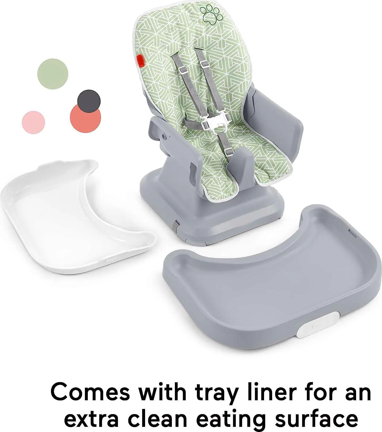 Einfacher, sauberer Hochstuhl für Babys und Kleinkinder, tragbarer Esszimmersitz mit herausnehmbarem Tabletteinsatz,