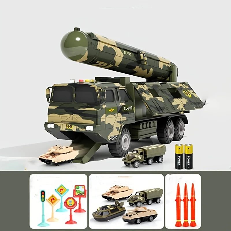 Großes Auto, Spielzeug, Junge, Kinder, Intelligenz, Bildung, Feuertechnik, Fahrzeug, Anzug, Multifunktionsbehälter, Rakete, Wasserstrahl