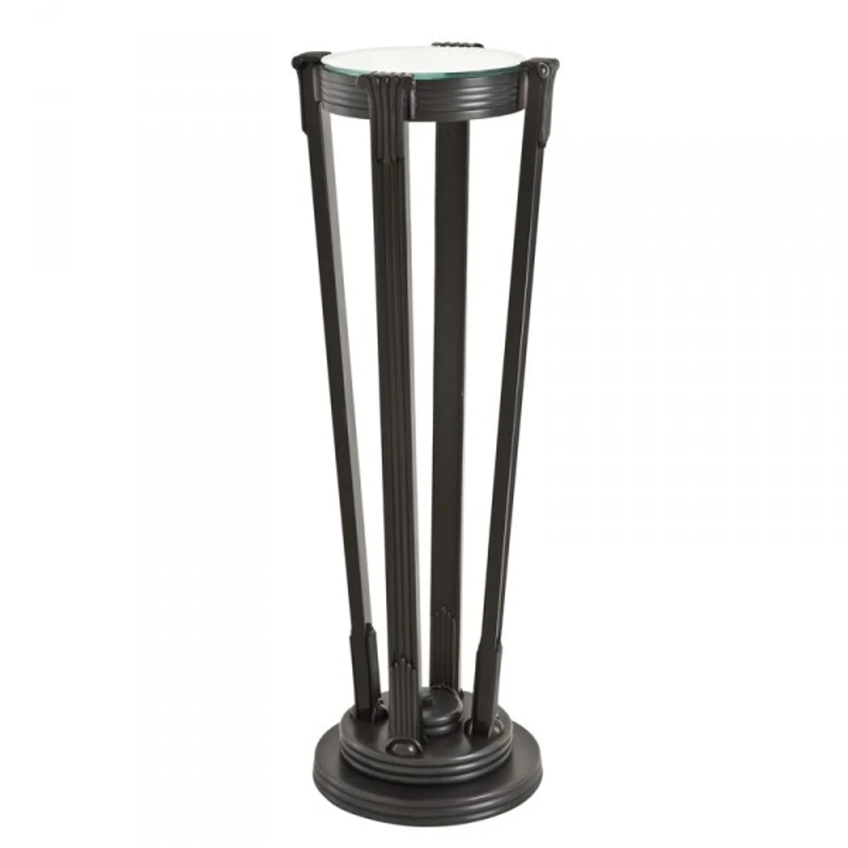Luxury Baroque side table / column brass vintage bronze finish 36 x H 105.5 cm - Table Furniture