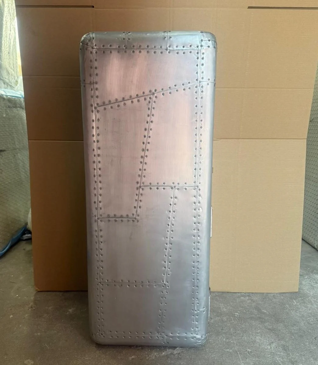 Aluminum chest of drawers with 6 drawers H. 100 cm - aluminum furniture