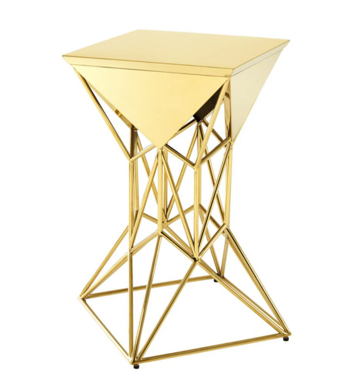 Luxury Art Deco designer side table gold 36 x 36 x H. 60 cm - luxury designer table