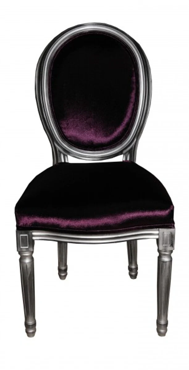 Baroque dining room chair purple - designer chair - luxury quality