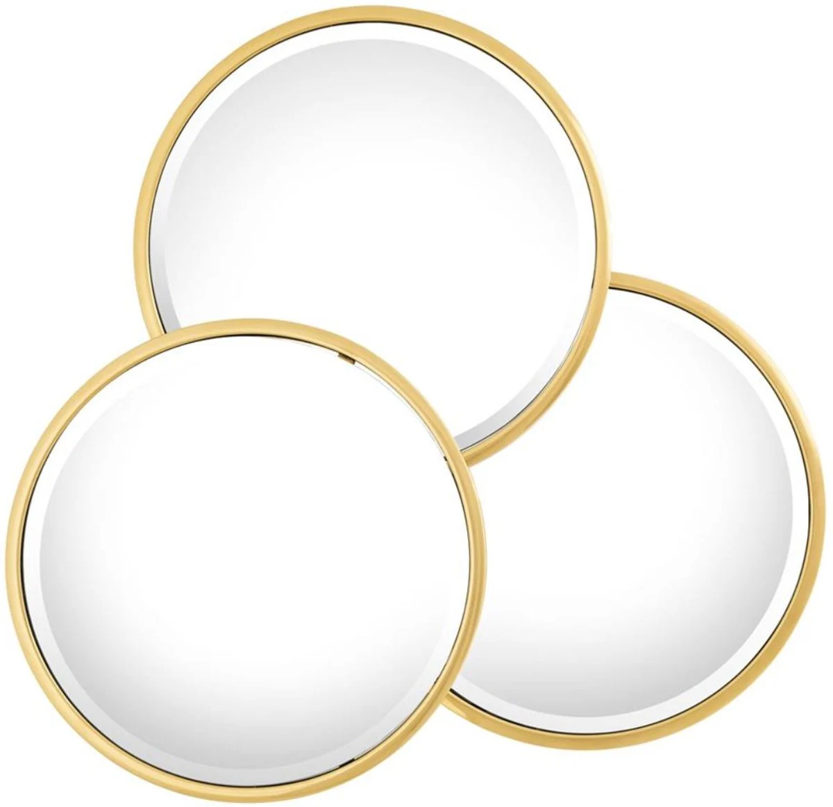 Luxury designer stainless steel mirror / wall mirror gold 95 x H. 90 cm - designer furniture