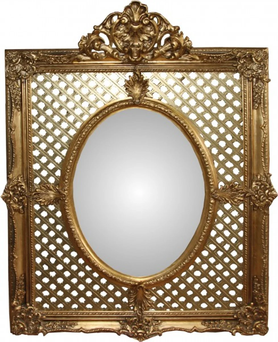 Baroque luxury mirror gold W 101 cm, H 141 cm - noble & magnificent - limited edition