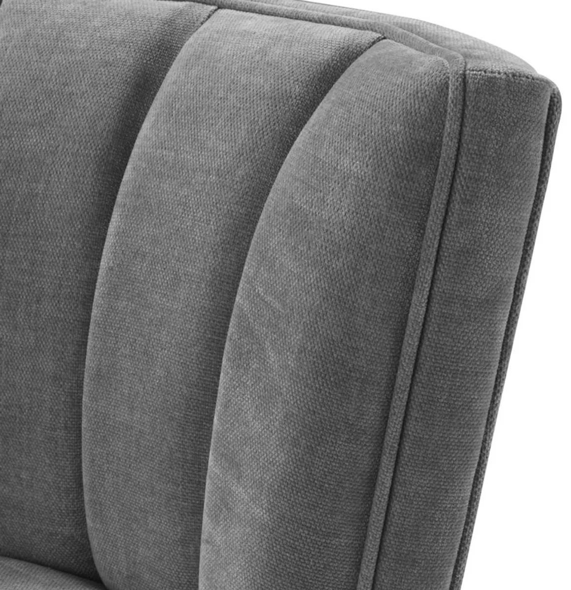 Luxury dining room chair gray / black 51 x 62 x H. 82 cm - Luxury dining room furniture