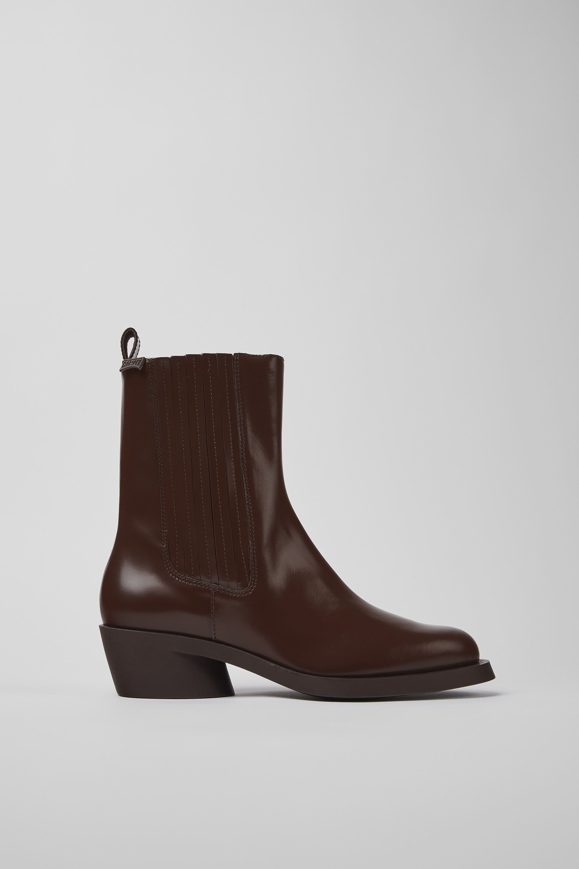 Bonnie - Burgund Lederstiefel für Damen