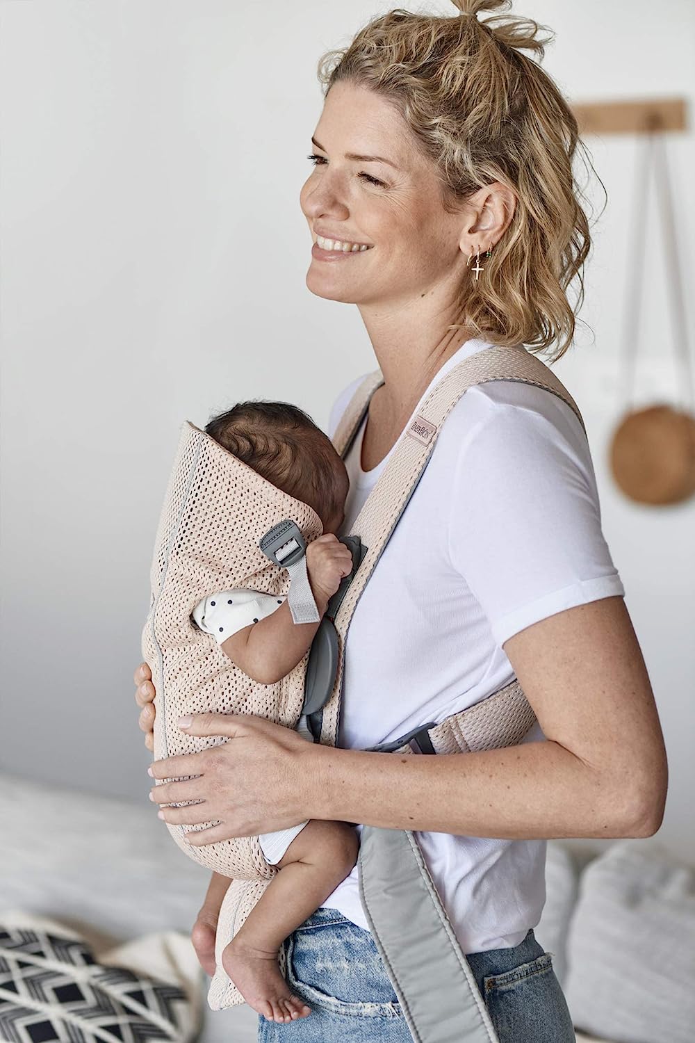 Babytrage Mini, 3D-Netz, Anthrazit/Leopard