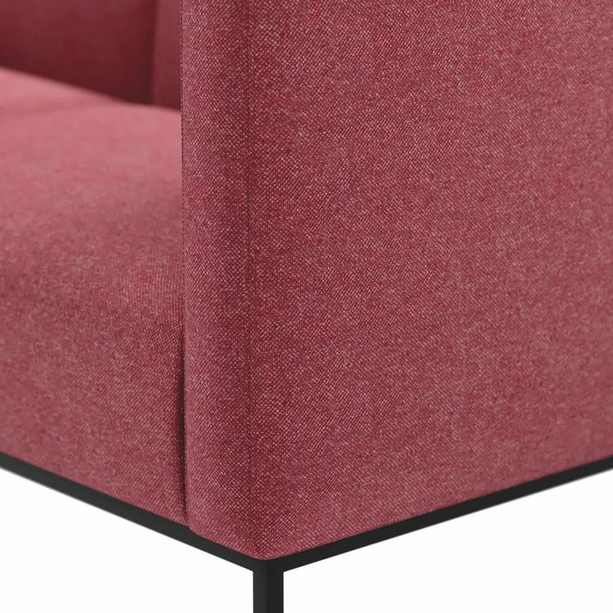 Luxus Sofa Pink / Schwarz 220 cm - Wohnzimmer & Hotel Möbel