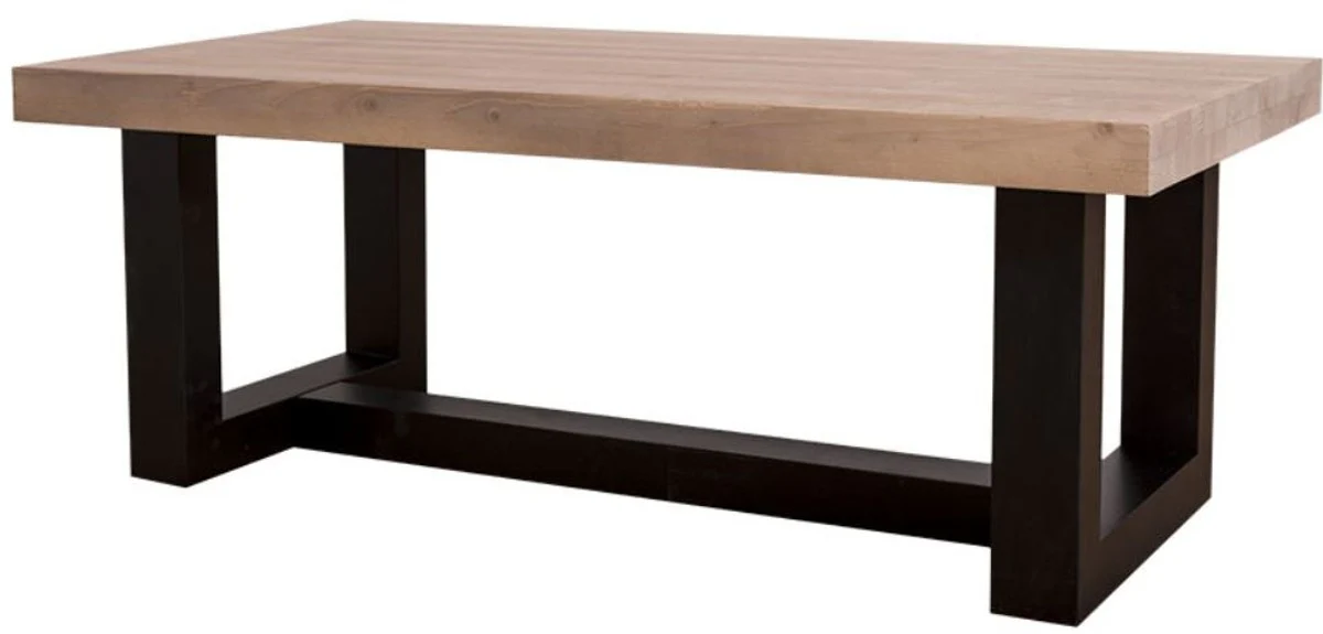 Country house style coffee table with oak table top 120 x 60 x H. 45 cm - living room furniture