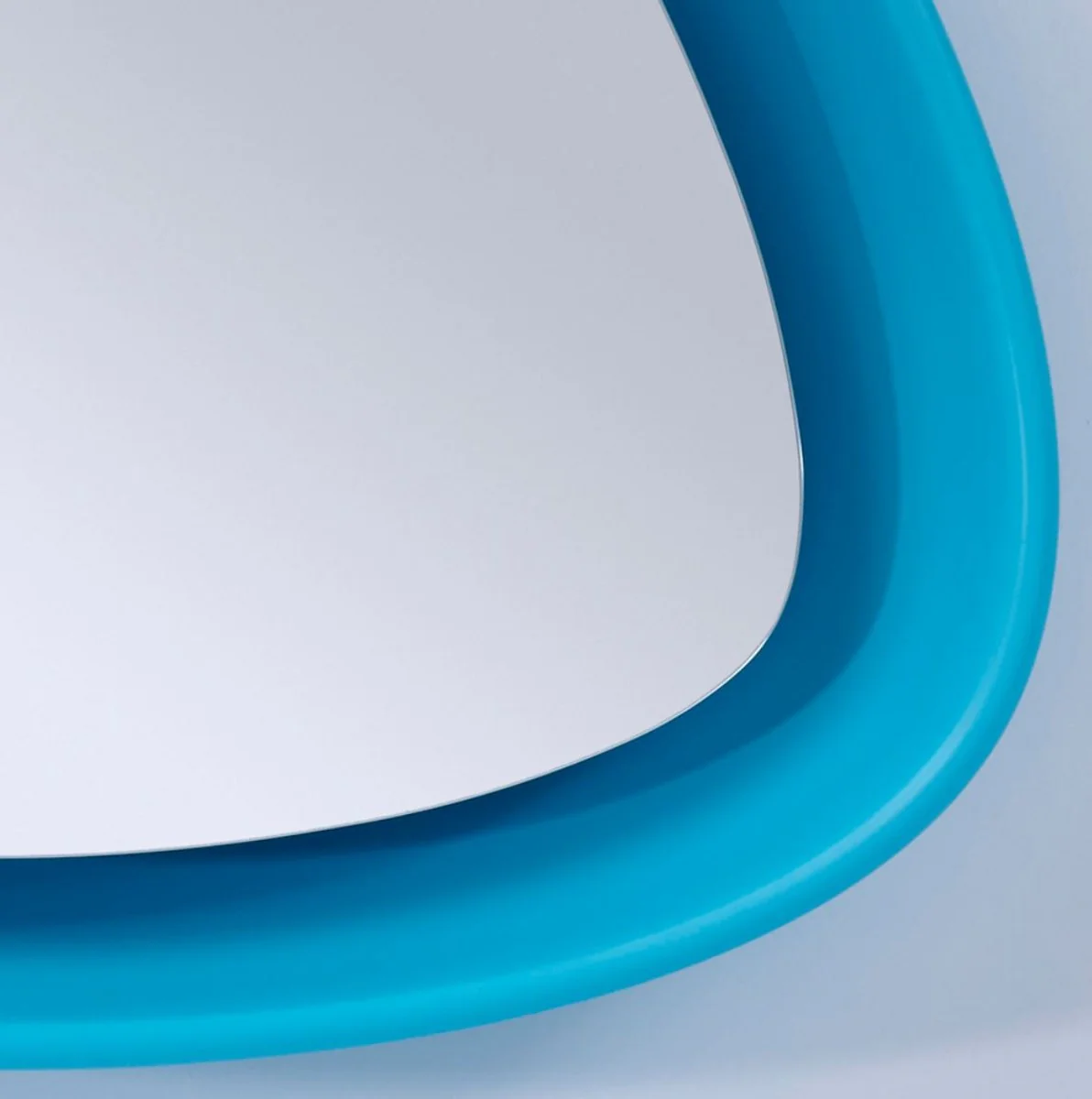 Luxury designer mirror blue 64 x H. 63 cm - designer wall mirror with light