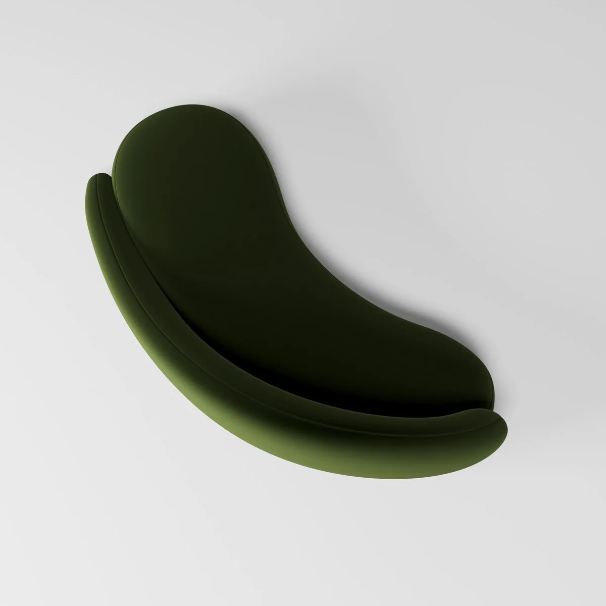 Luxury Velvet Sofa Left Side Green / Dark Brown 280 cm - Living Room & Hotel Furniture