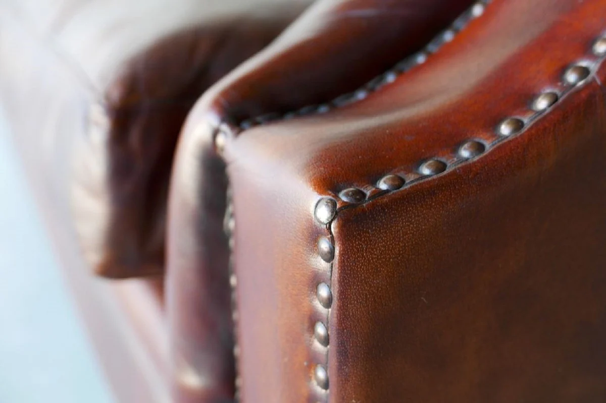 Luxury Chesterfield leather sofa 240 x 100 x H. 80 cm - Various colors - Real leather living room sofa - Chesterfield living room furniture