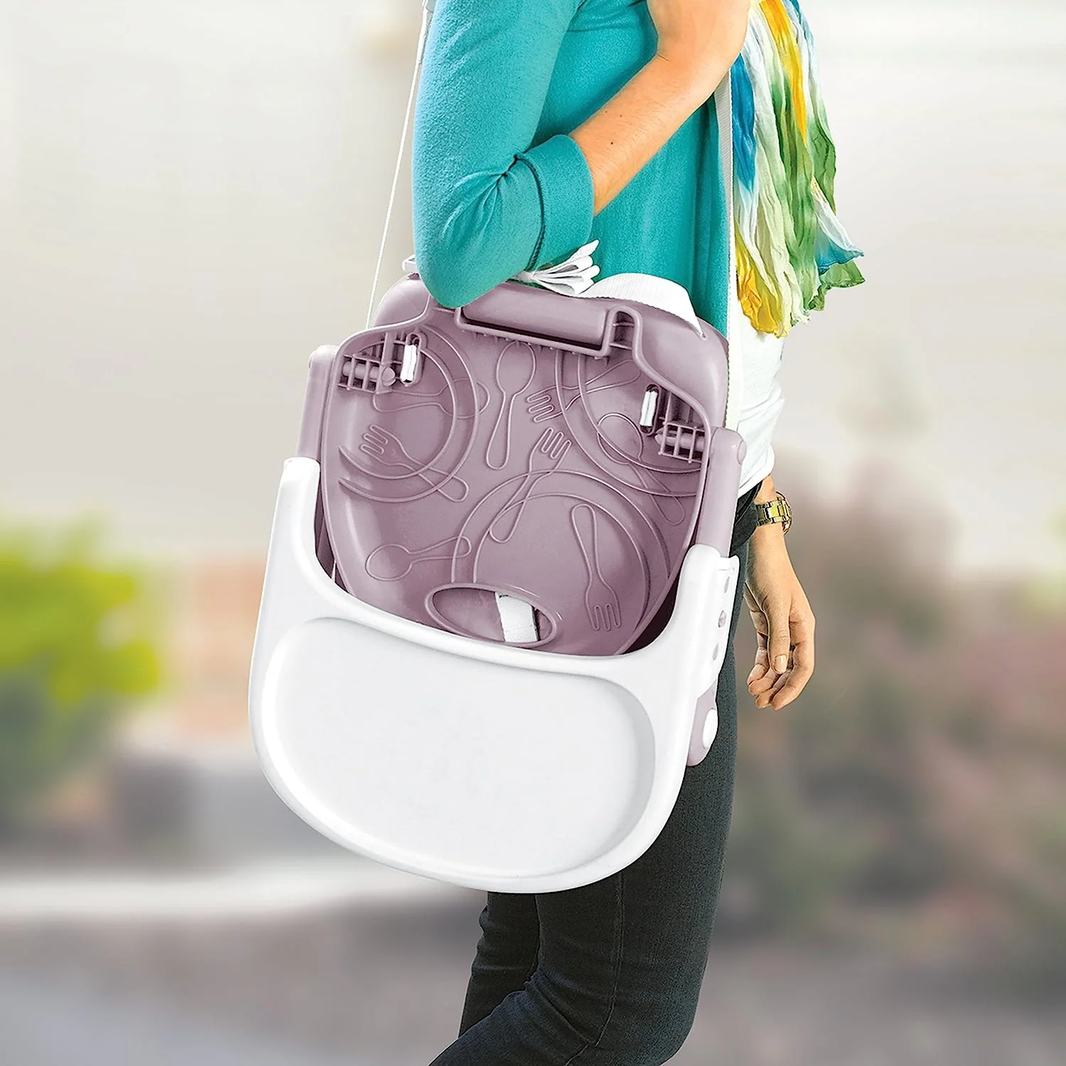 Taschen-Snack-Sitzerhöhung, Grau