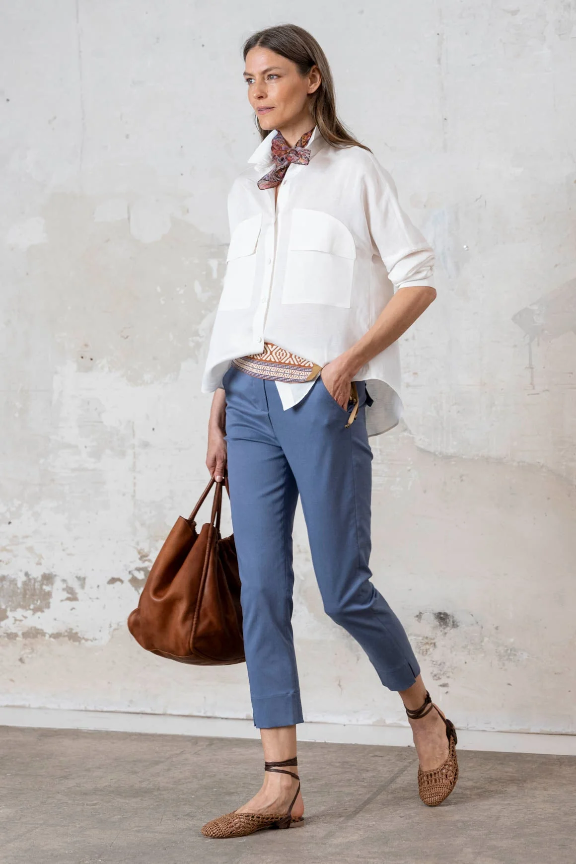 Rivera-Spanien Camisa Luserna blanco