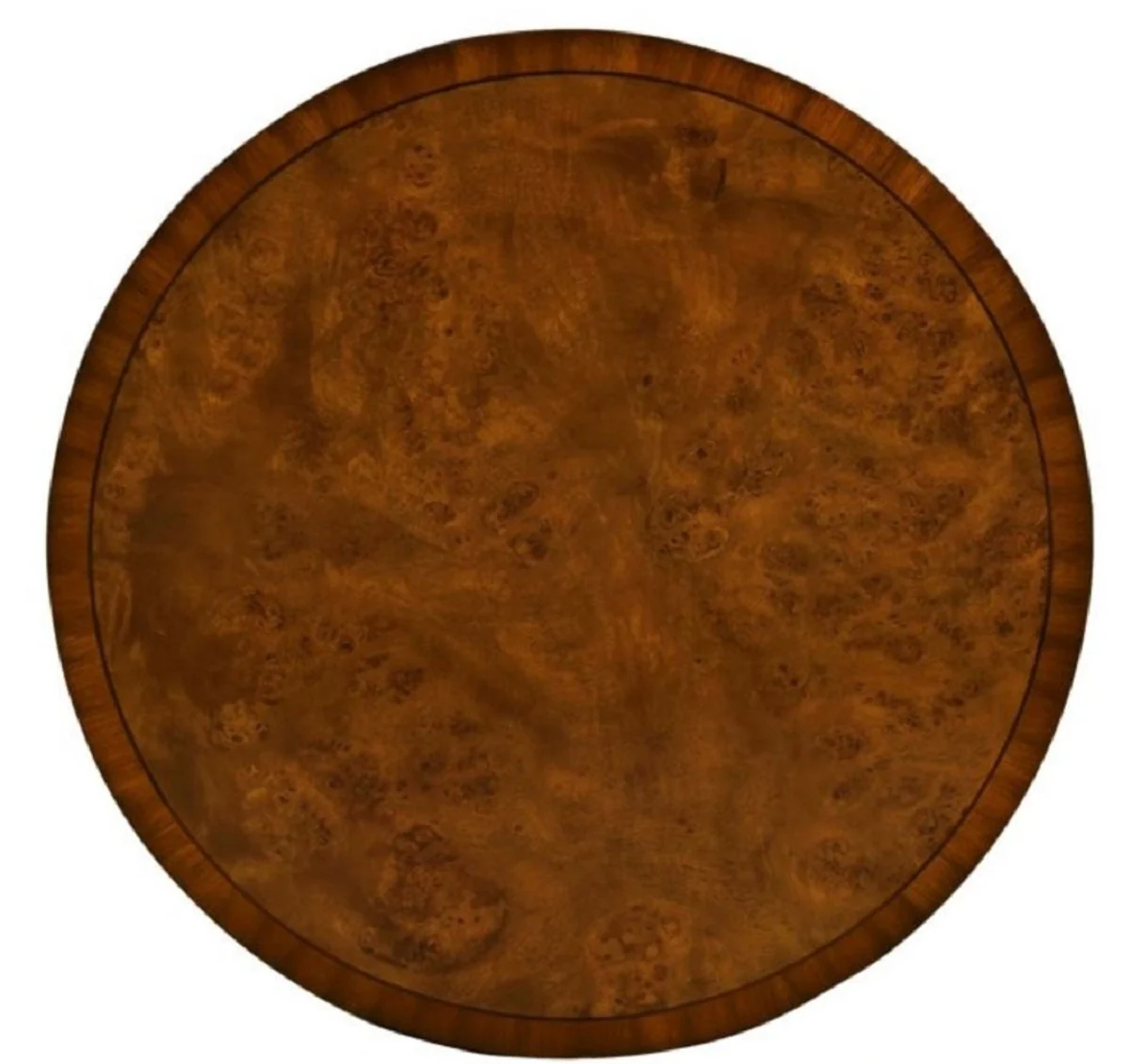 Luxury Art Nouveau chest of drawers light brown / brown Ø 57 x H. 82 cm - Small round cabinet with 2 doors