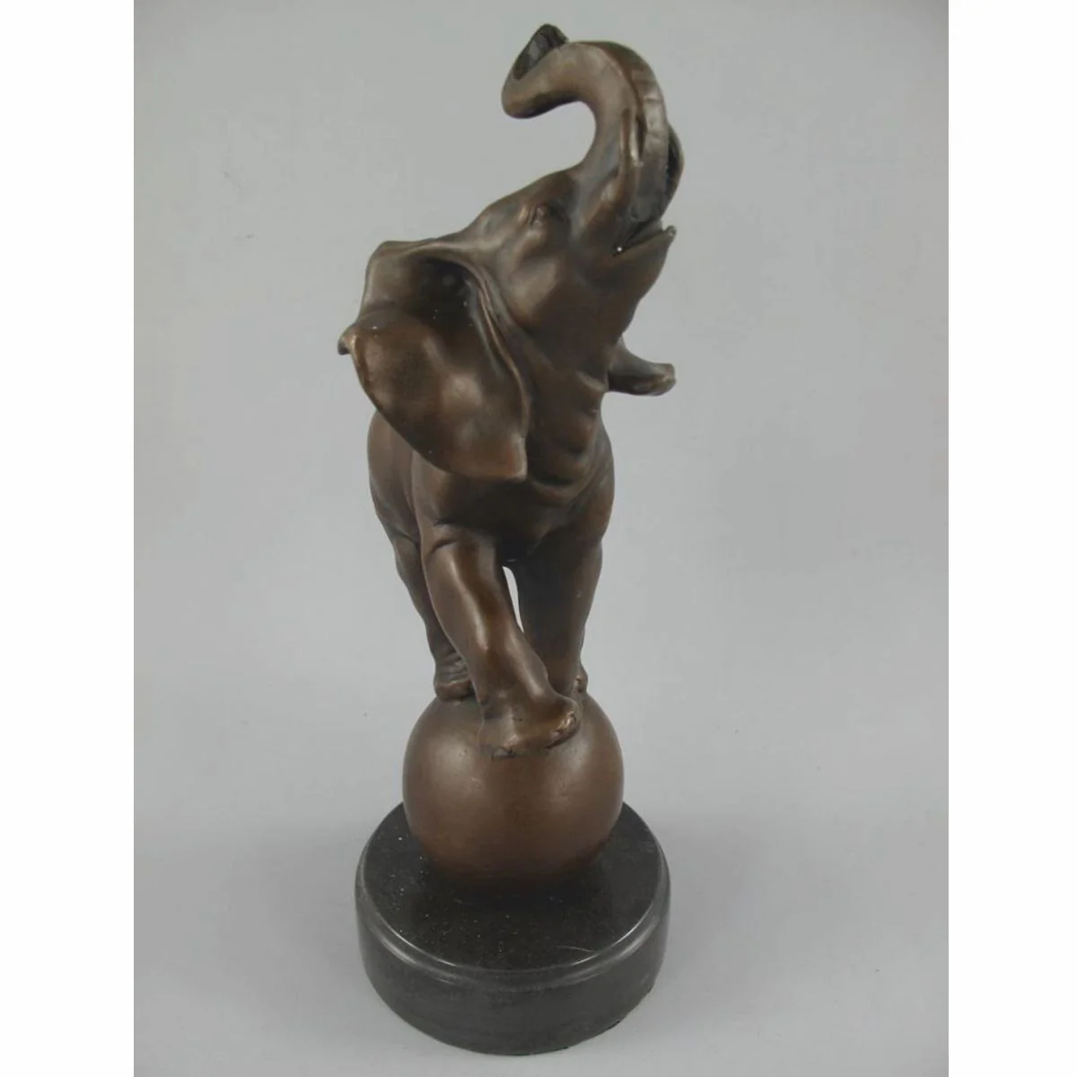 Bronze Deko Skulptur Elefant Bronze / Schwarz H. 33 cm - Deko Figur