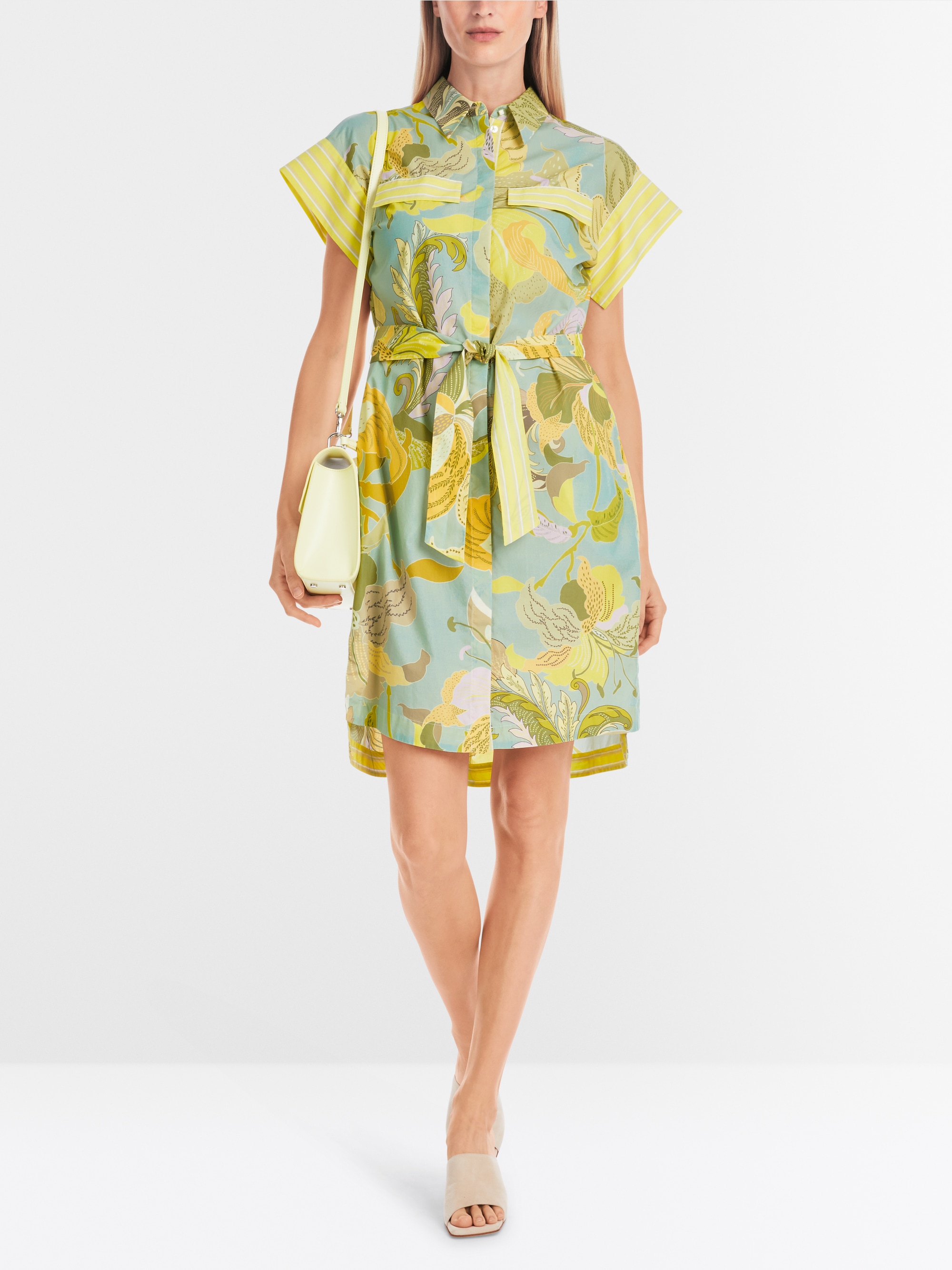 Marc-Cain Kurzes Hemdblusenkleid im Materialmix